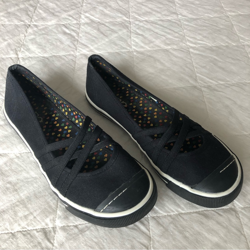 Aldo black canvas shoes